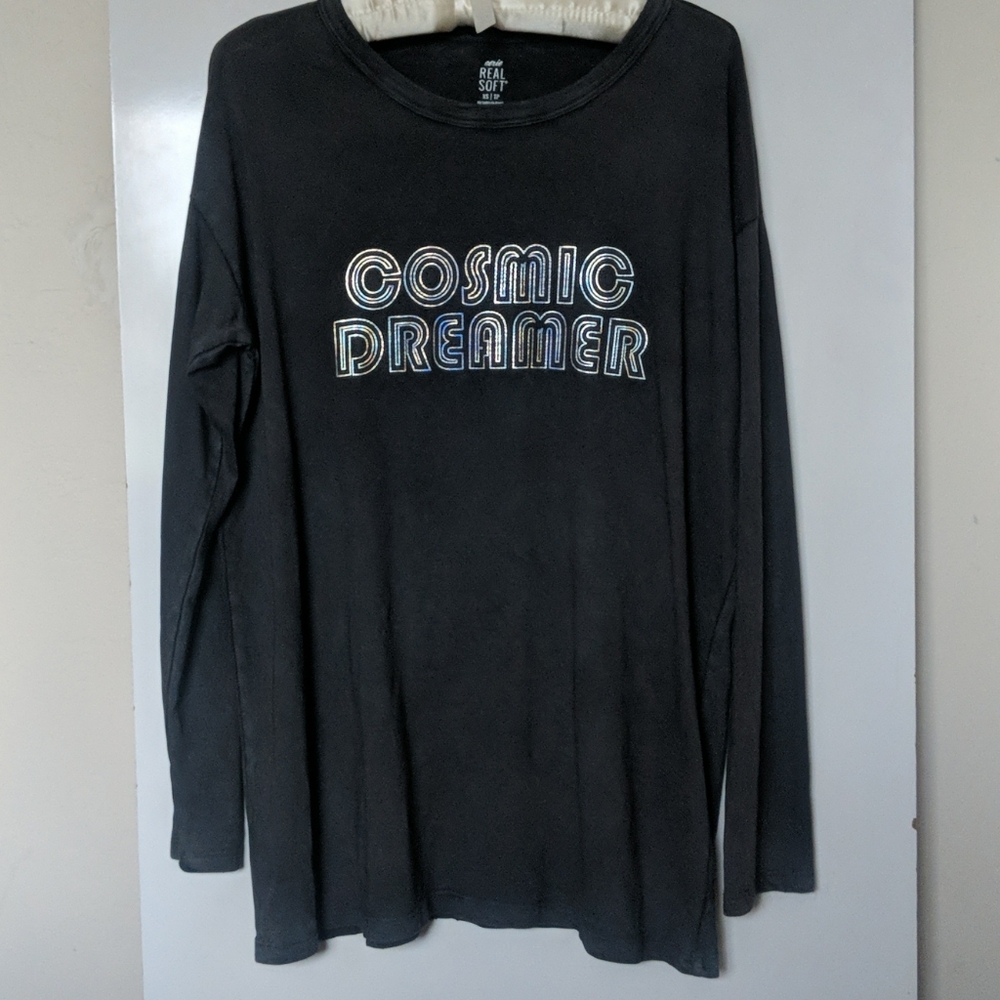Aerie Real Soft Oversized Cosmic Dreamer Cotton Shirt - Picture 4 of 7